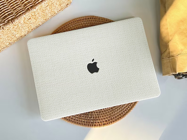 Pearl White Weave Pattern MacBook Case Protect Cover for MacBook Pro 14 Case MacBook Air 13 Case ... | Etsy (US)
