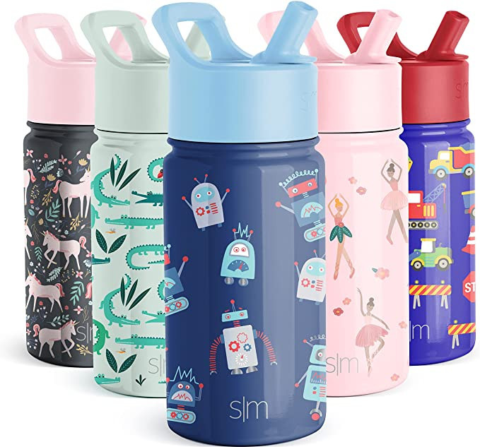 Simple Modern Kids Water Bottle with Straw Lid | Insulated Stainless Steel Reusable Tumbler for T... | Amazon (US)