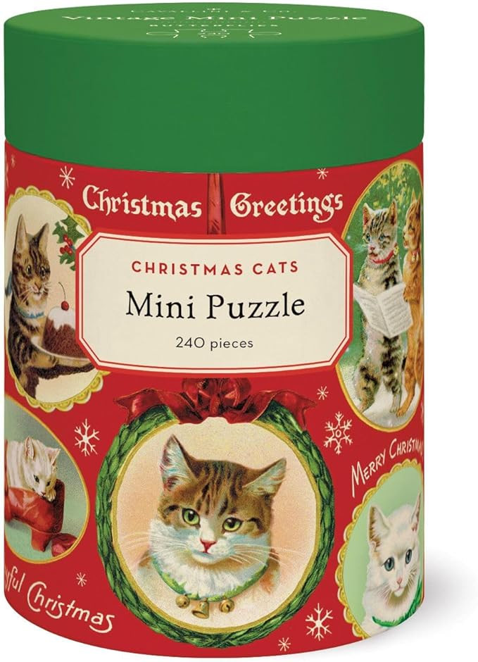 Cavallini 240 Piece Puzzle, Christmas Cat (PZLMINI/CHRCAT) | Amazon (US)
