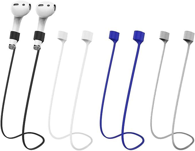 Magnetic Anti-Lost Straps for AirPods,Colorful Soft Silicone Sports Lanyard, Neck Rope Cord | Amazon (US)