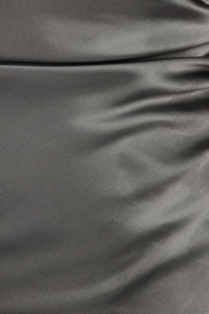 Selma Off Shoulder Maxi Dress - Steel Gray | Petal & Pup (US)