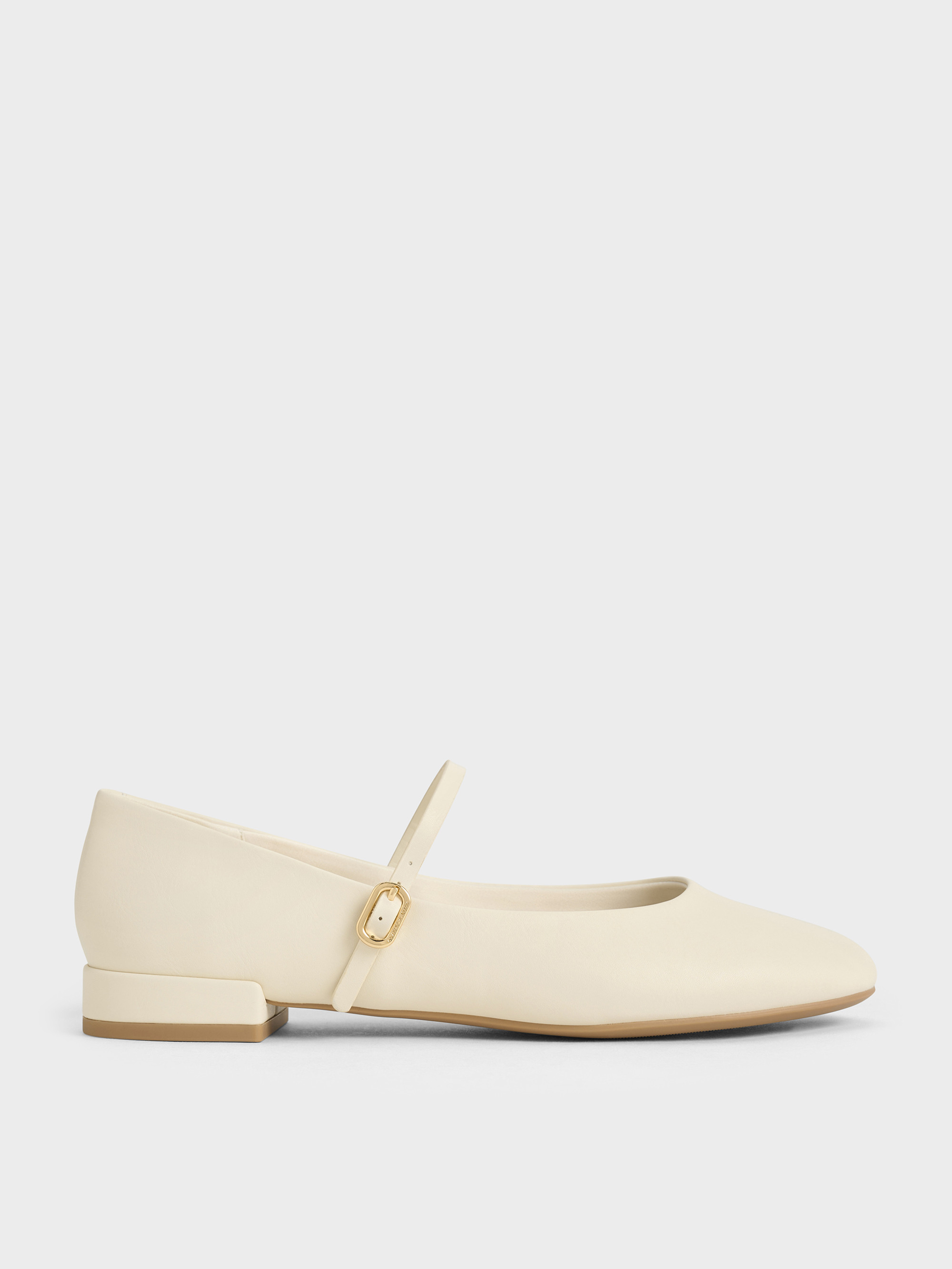Chalk Round-Toe Mary Janes | CHARLES & KEITH | Charles & Keith EU