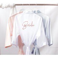 Rose Gold Bridesmaid Robe, Cute Bridesmaids Gift, Bride Squad Wedding Bridal Party Robes, I Do Crew  | Etsy (US)