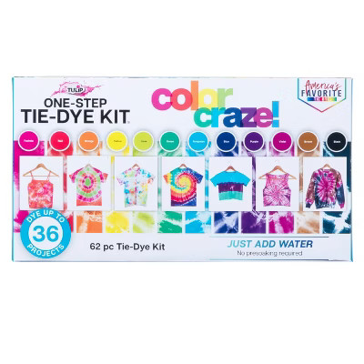 One Step Color Craze 12 Color Tie Dye Kit - Tulip Color: DIY Art Kit for Adults, Summer & Birthday Craft Activity | Target