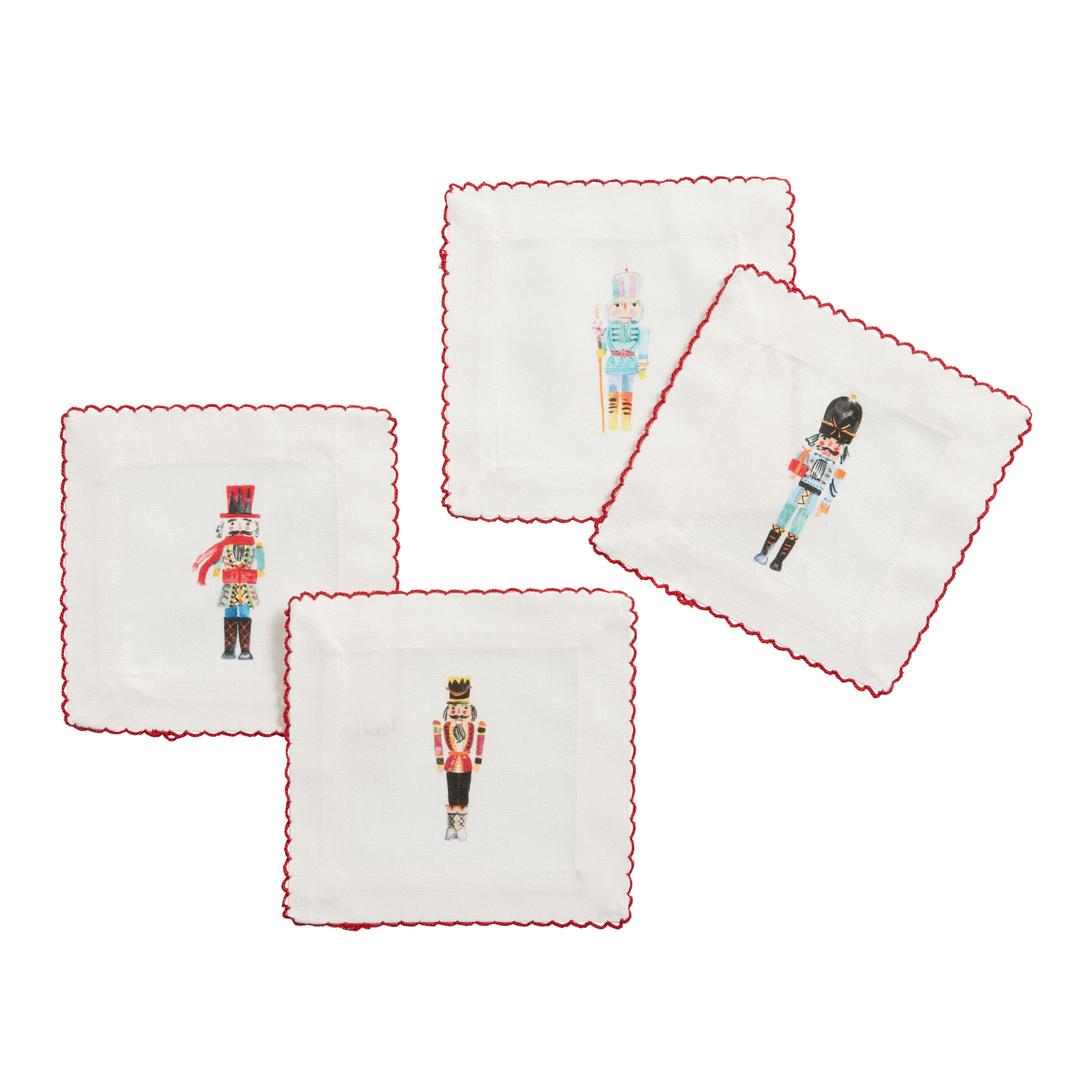 Watercolor Nutcracker Beverage Napkins 4 Pack | World Market