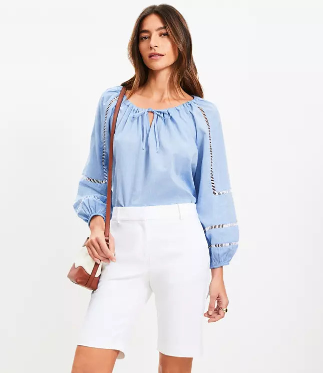 Riviera Bermuda Shorts in Doubleweave | LOFT