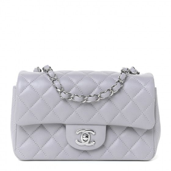 CHANEL

Lambskin Quilted Mini Rectangular Flap Grey | Fashionphile