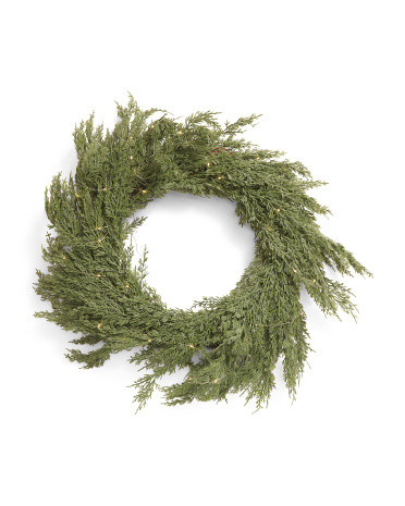 26in Led Real Touch Pine Wreath | Plants & Planters | Marshalls | Marshalls