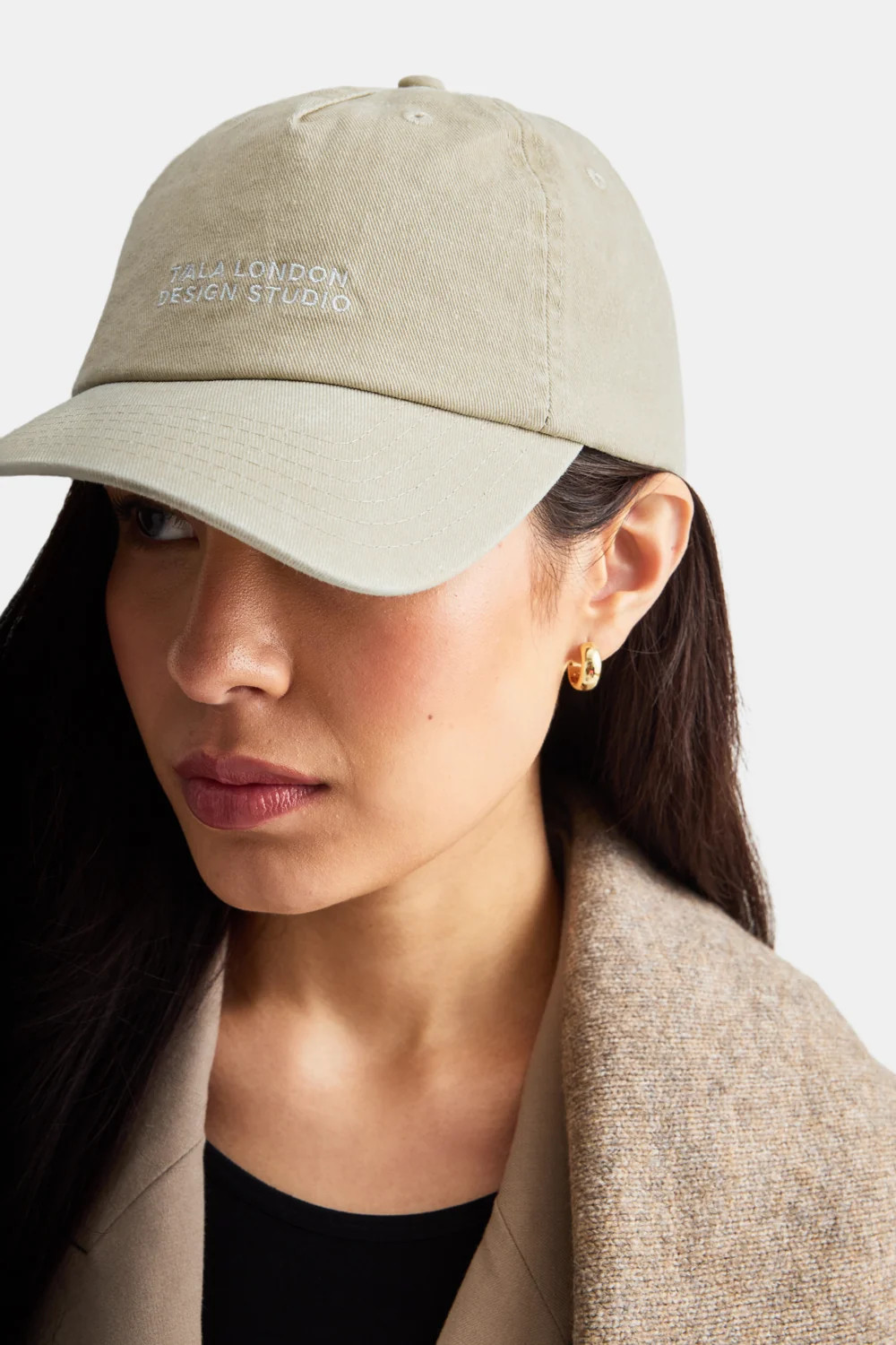 TALA Design Studio Embroidery Cap - Soft Khaki | TALA (UK)
