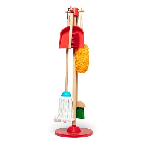 Melissa & Doug Dust Sweep Mop, 6-Pc. Toddler Cleaning Set with Kids Broom & Accessories, Preschool Learning Activities & Kids Toys for Girls & Boys 3+ | Amazon (US)