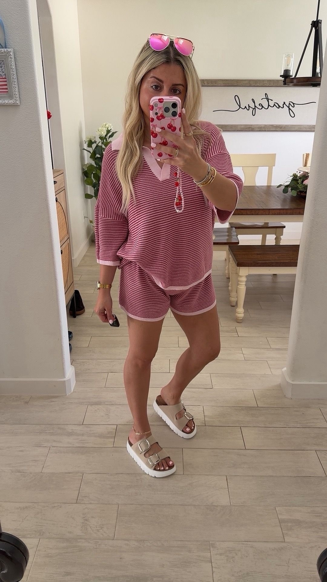 Matching set 40% off
Size m
Sandals tts

#LTKootd #LTKSaleAlert