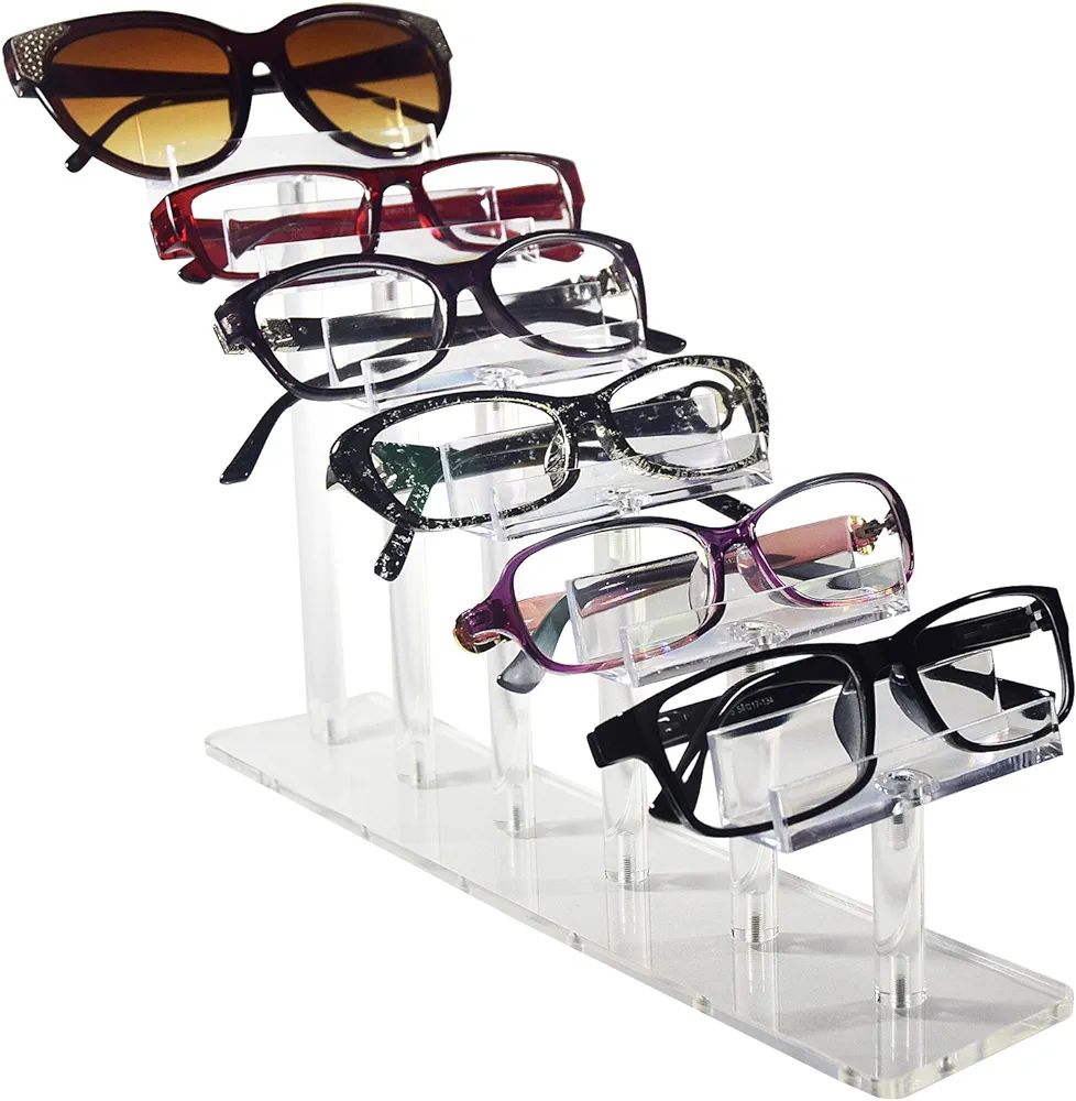 Mooca 6 Tier Acrylic Eyeglasses Frame Stand, Sunglasses Rack, Sunglasses Stand Acrylic Sunglasses... | Amazon (US)