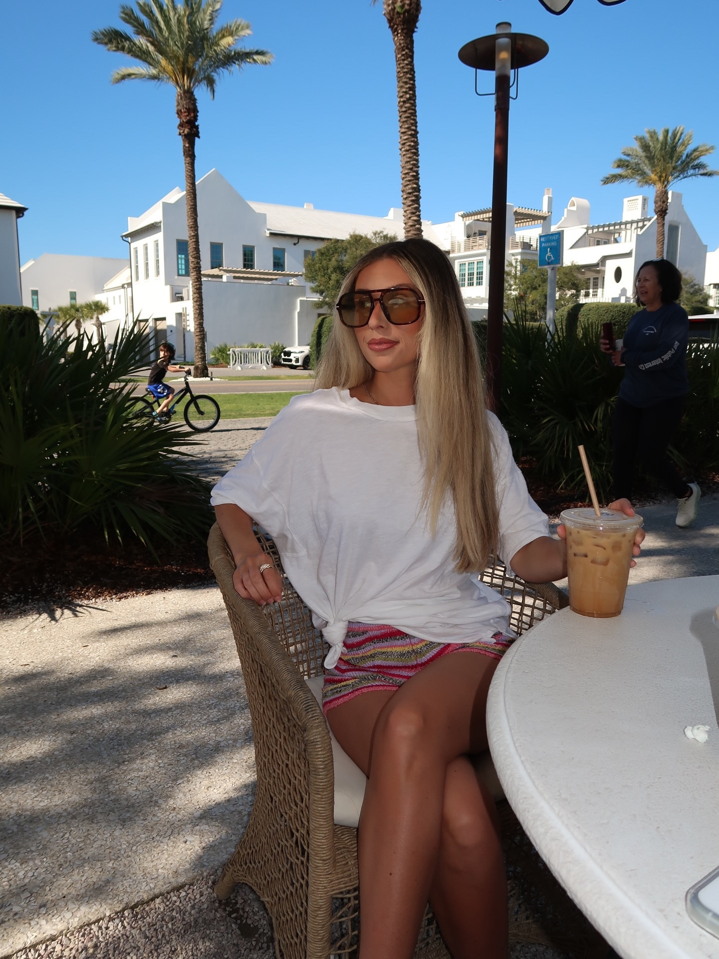 mornings like this ☁️🌴🧋🌺 comment SHOP to get my coffee run outfit deets & Banksy’s ootd sent over to you directly! As always, everything is in my LTK! 

#springoutfit #springstyle #casuallook #casualoutfitideas #alysbeach