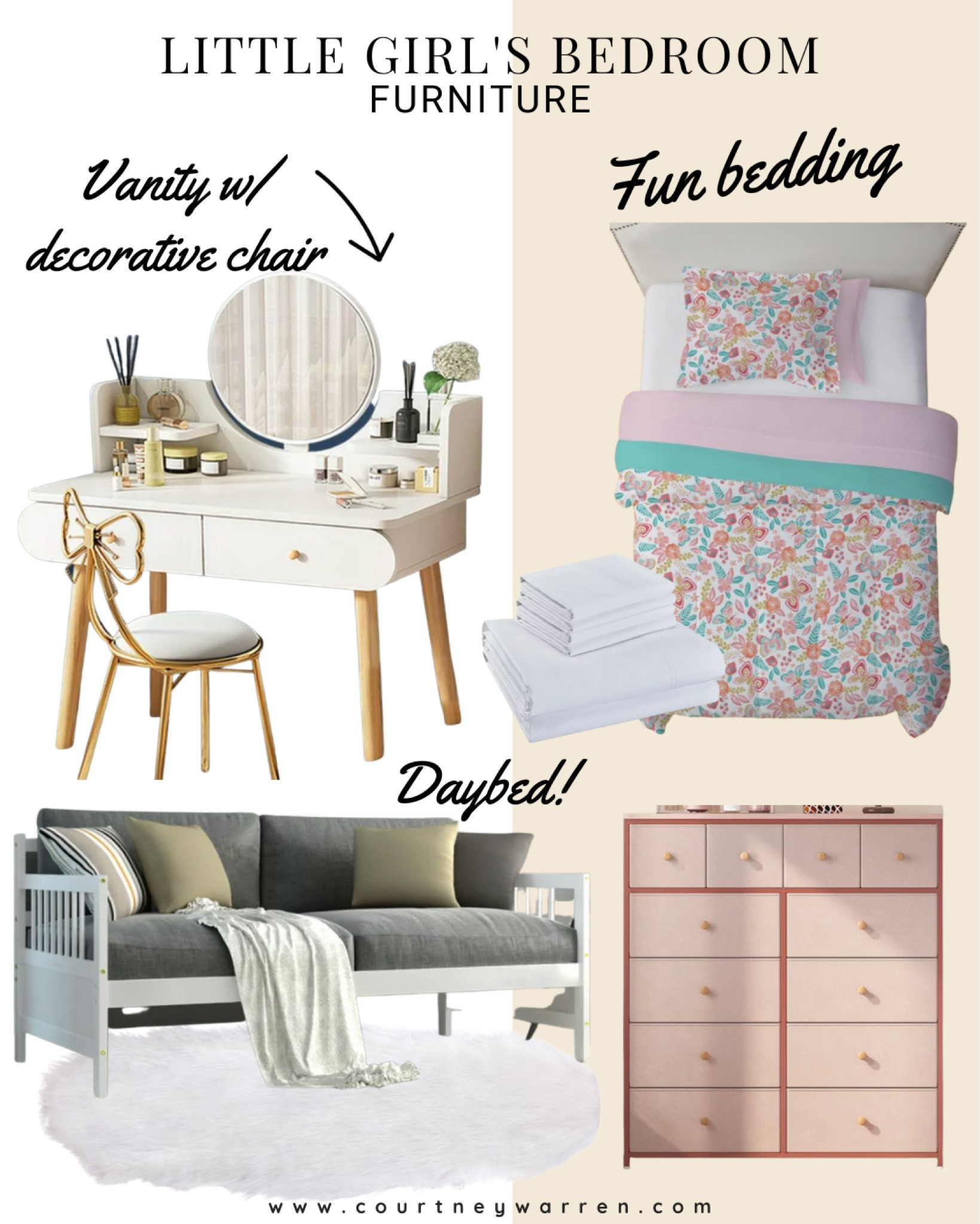 Little girls bedroom furniture 

Home decor
Kids room
Girl’s room 
Bedroom furniture 

#LTKSeasonal #LTKstyletip #LTKkids