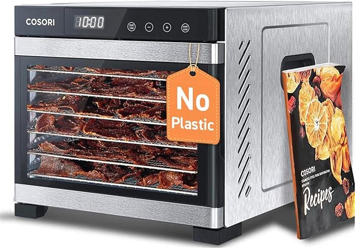COSORI Food Dehydrator, Bigger Than 7 Trays with Large 6.5 ft² Drying Space, Stainless Steel Tra... | Amazon (US)