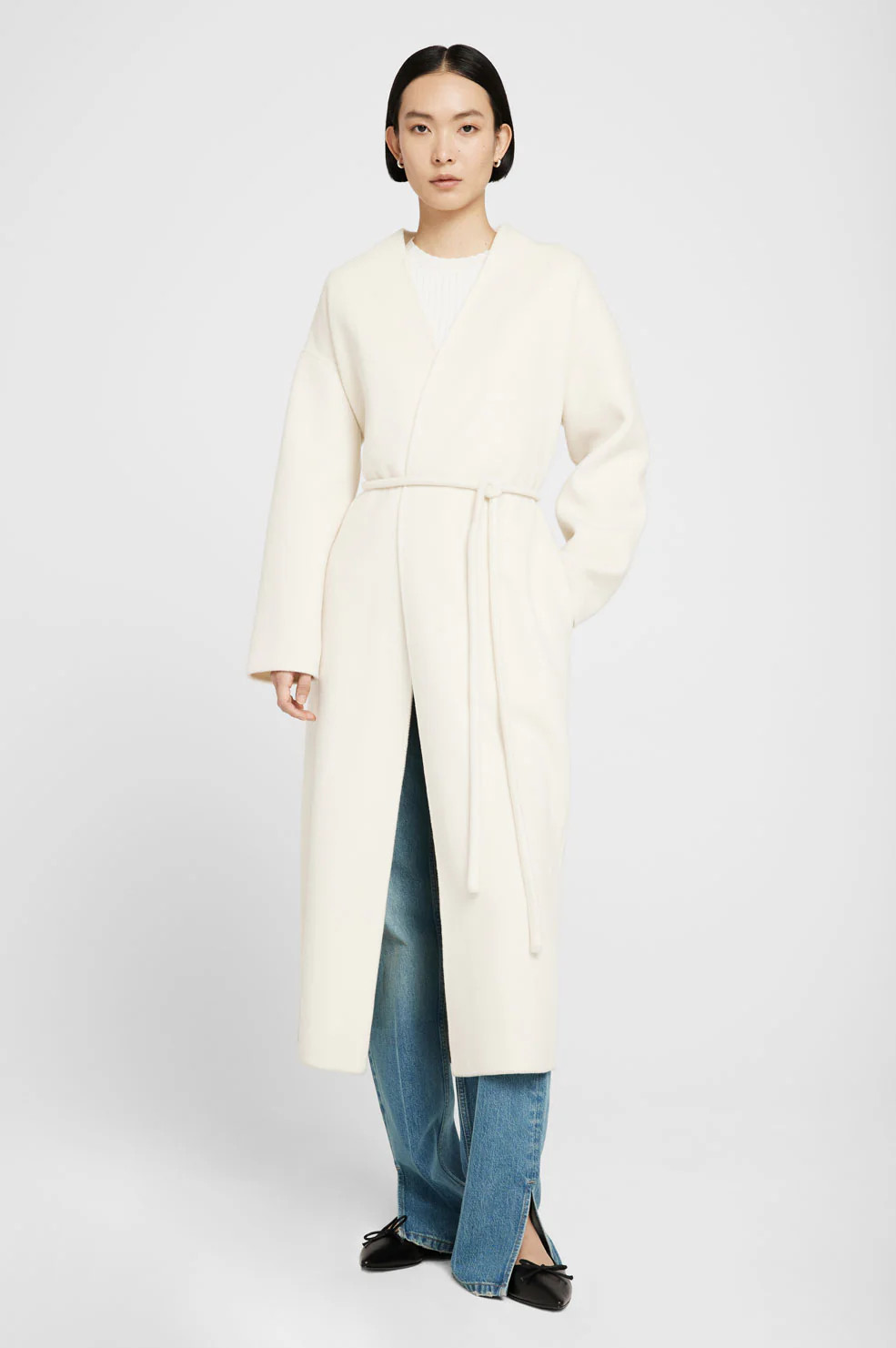 ANINE BING Hunter Coat in White | Anine Bing