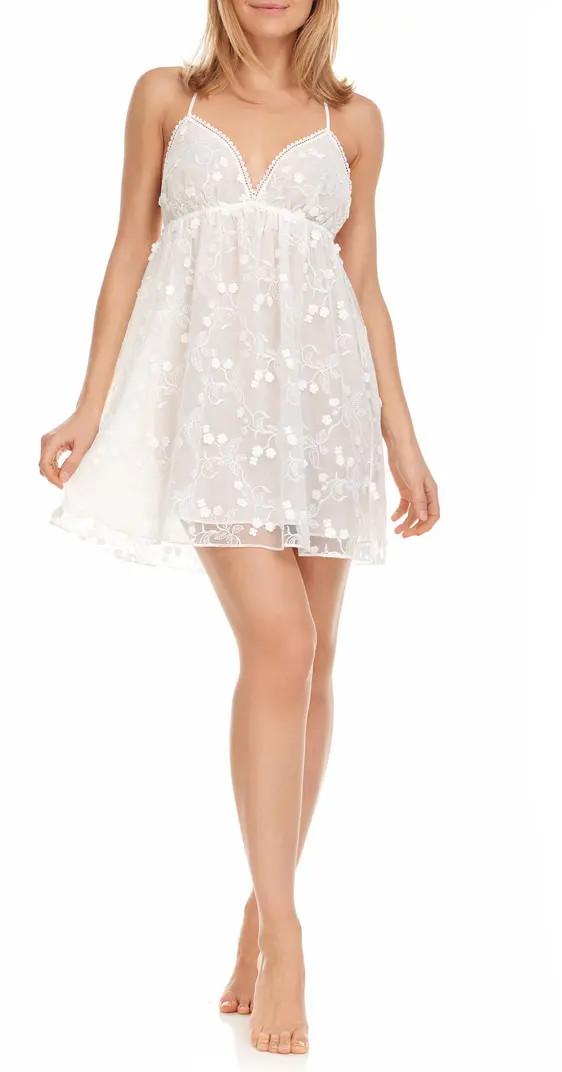 Flora Nikrooz Meg Floral Embroidered Chemise | Nordstrom | Nordstrom
