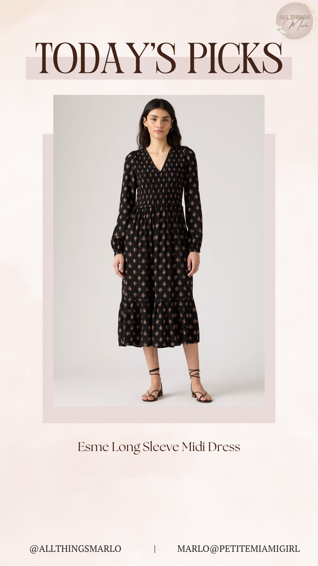 Esme Long Sleeve Midi Dress 

 #LTKSeasonal #LTKStyleTip #LTKTravel