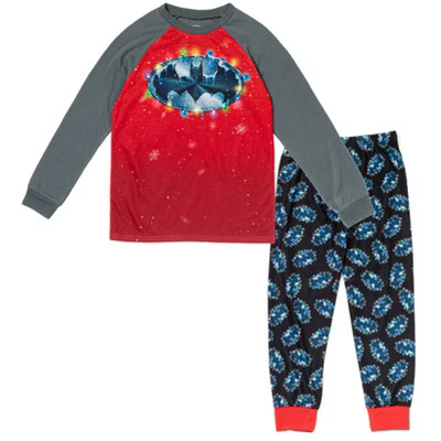 DC Comics Justice League Batman Christmas, Pajama Shirt and Pants Sleep Set Little Kid to Big Kid | Target