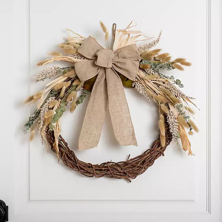 Dried Wheat and Eucalyptus Wreath | Kirkland's Home
