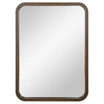 Mainstays 22" x 30" Walnut Wall Mirror | Walmart (US)