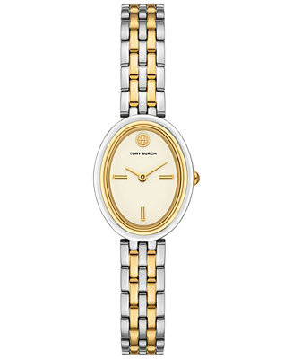 Women's The Oval Two-Tone Stainless Steel Bracelet Watch 22mm | Macy's