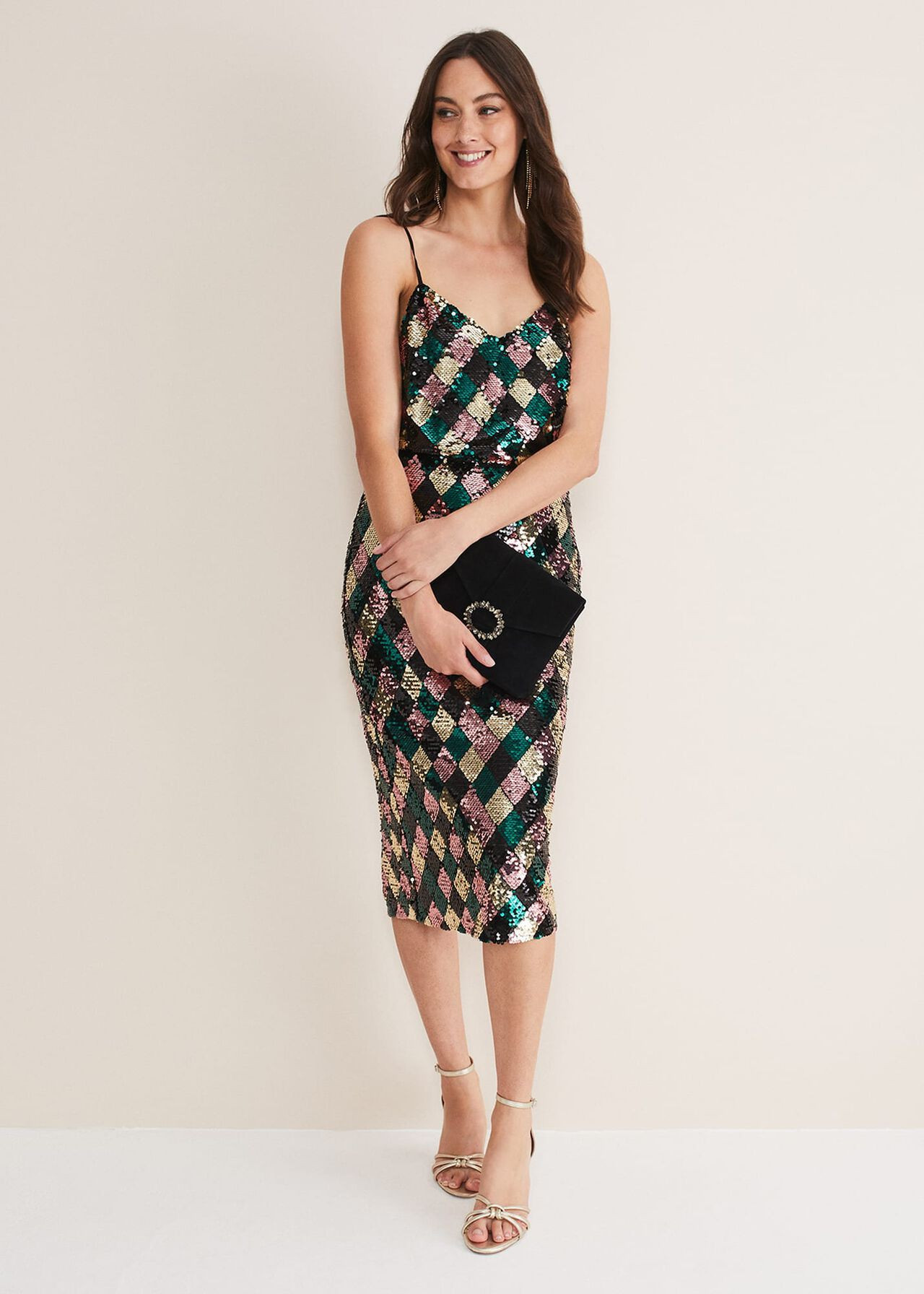 Mari Diamond Sequin Midi Skirt Co-Ord | Phase Eight (UK)