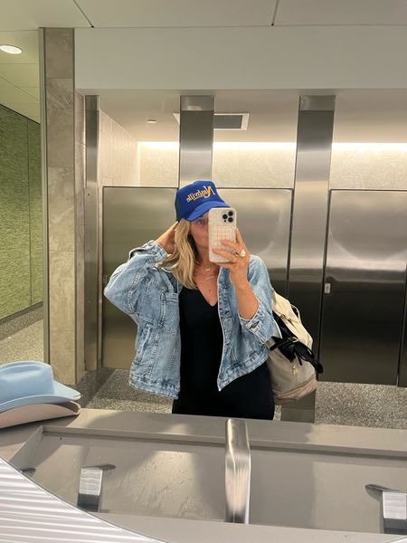 Airport outfit. Favorite free people one piece in a size small. It’s so comfy! Then paired a denim oversized fit jacket over and a Nashville trucker hat 

#LTKfindsunder50 #LTKfindsunder100 #LTKtravel