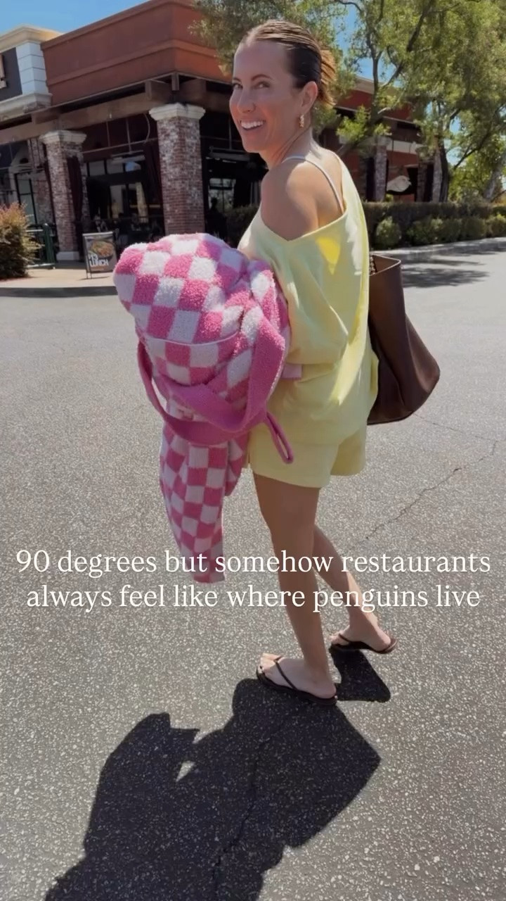 90 degrees but somehow restaurants always feel like where penguins live