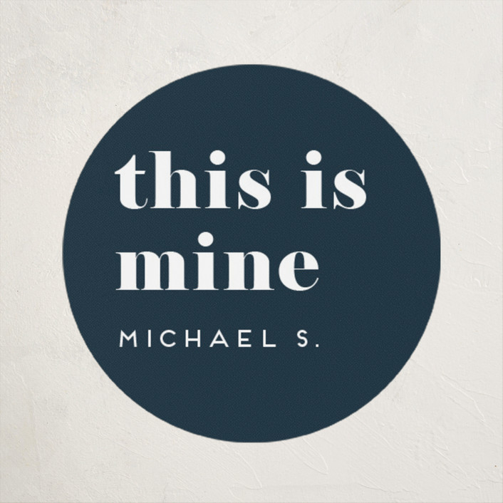 "We Do This Every Year" - Customizable Custom Name Labels in Blue by Amy Payne. | Minted