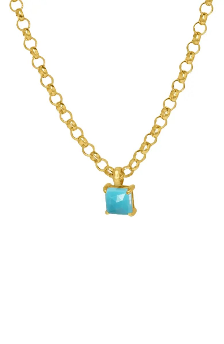 Nomal Lab Created Turquoise Pendant Necklace | Nordstrom