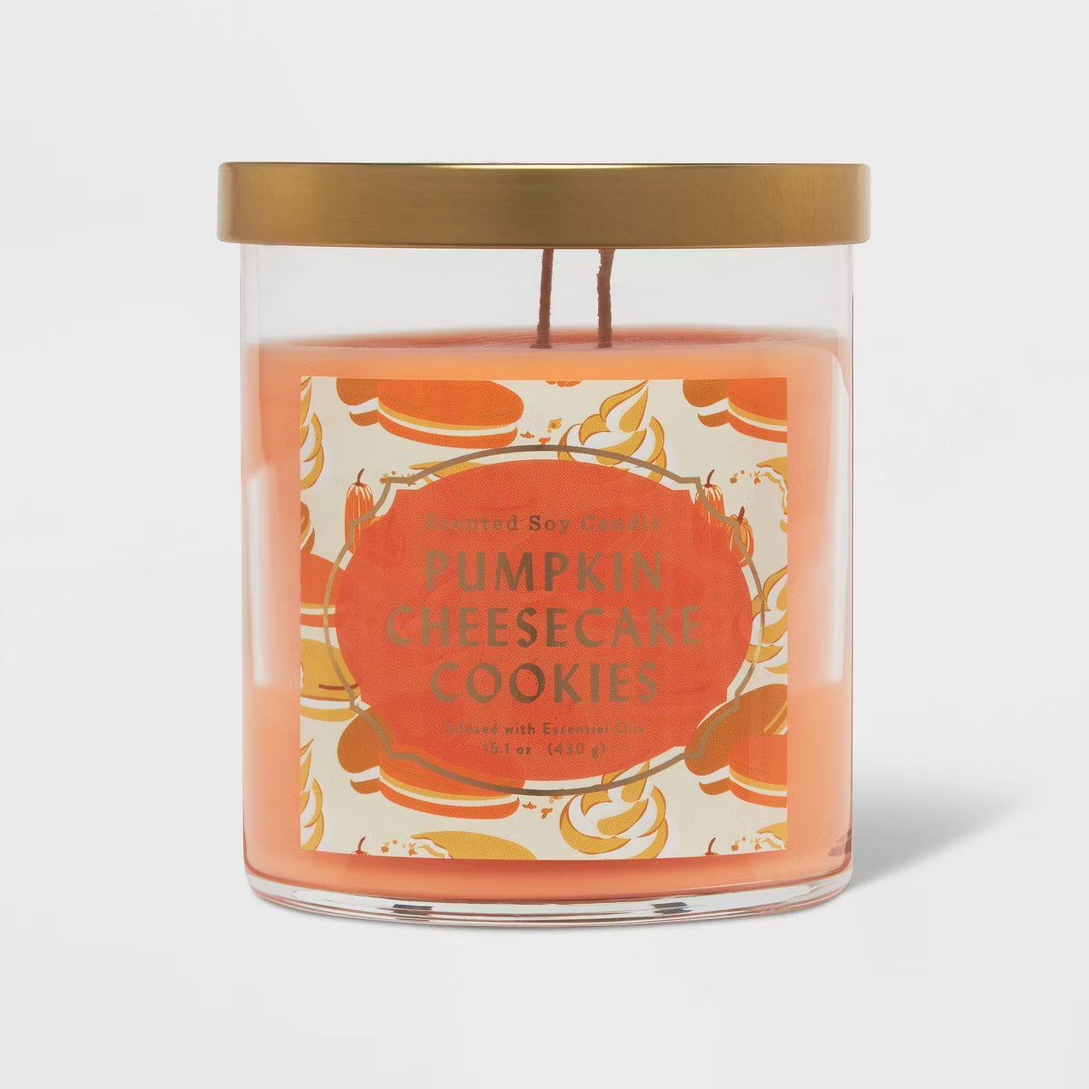 15.1oz Pumpkin Cheesecake Cookie Jar Candle Orange - Opalhouse™ | Target