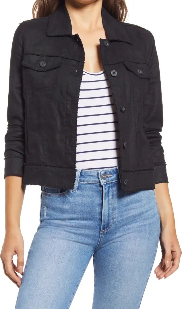 'Two Palms' Linen Raw Edge Jacket | Nordstrom