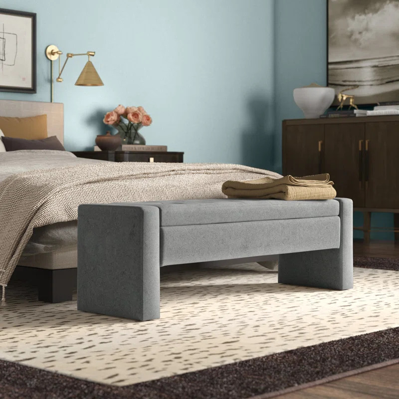 Anthonique 55.1'' W Modern Tufted Upholstered Storage Bench | Wayfair North America