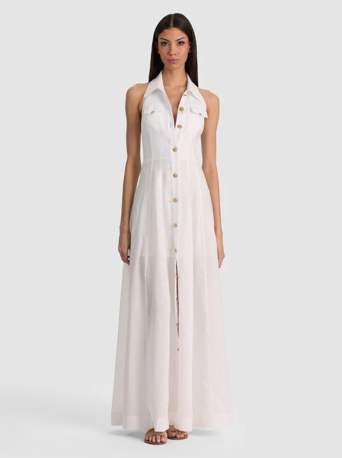 KENDALL LINEN MAXI DRESS | Alice + Olivia