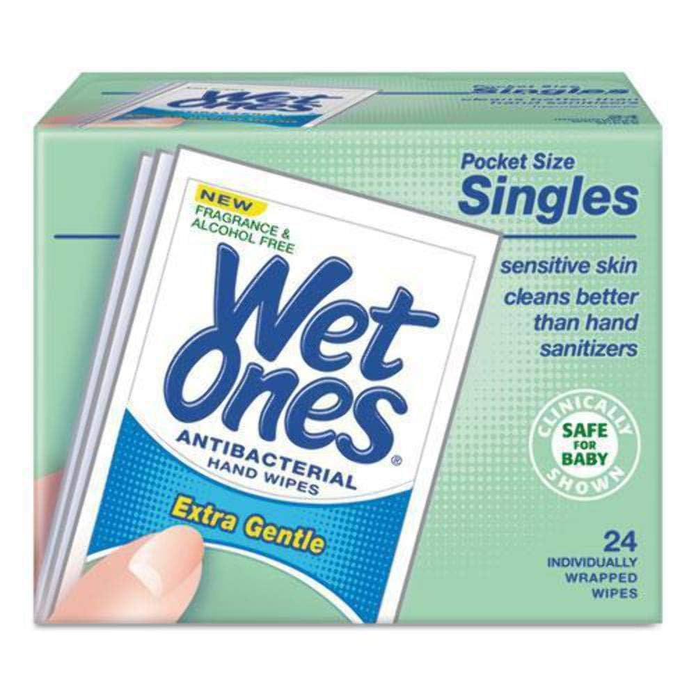 WET ONES Sensitive Skin Hand Wipes, Singles Extra Gentle Fragrance & Alcohol Free 24 ea | Amazon (US)
