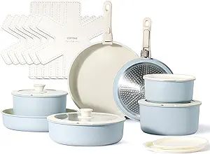 CAROTE 21pcs Detachable Handle, Pots and Pans Set, Nonstick Cookware Set Induction Kitchen Cookwa... | Amazon (US)