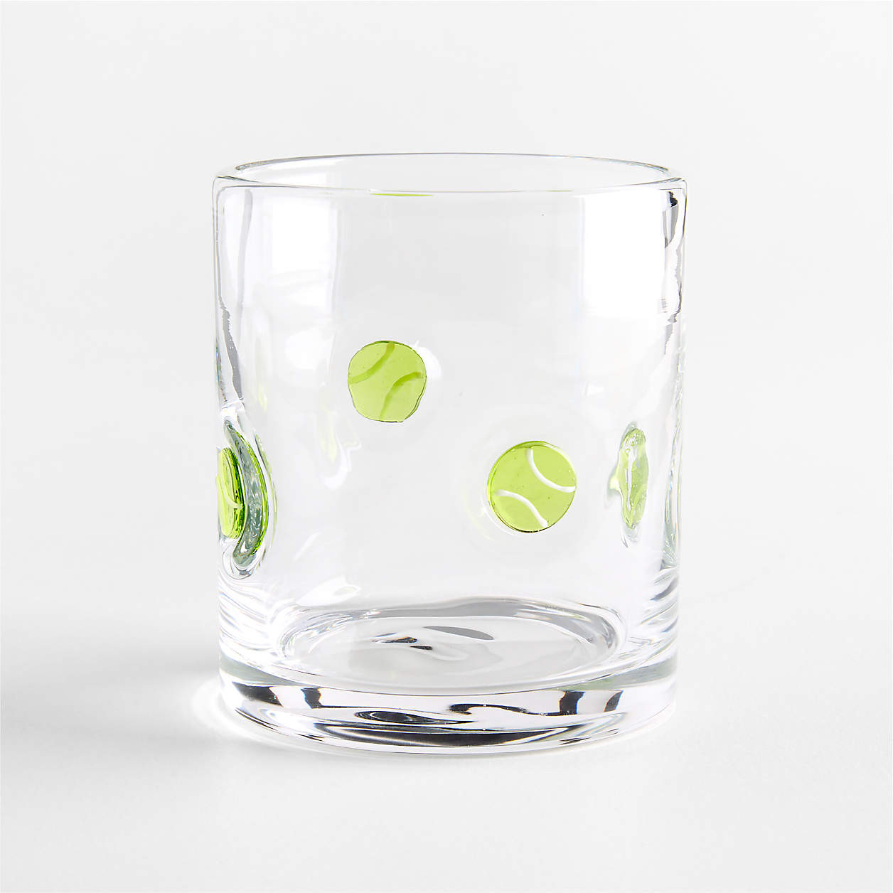 Tennis Ball Icon 15-Oz. Double Old-Fashioned Glass + Reviews | Crate & Barrel | Crate & Barrel