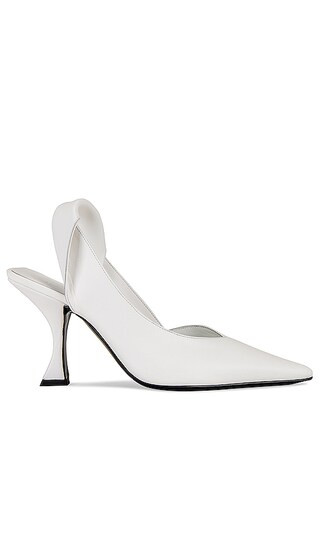 Yasha Sling Back Pump in White | Revolve Clothing (Global)
