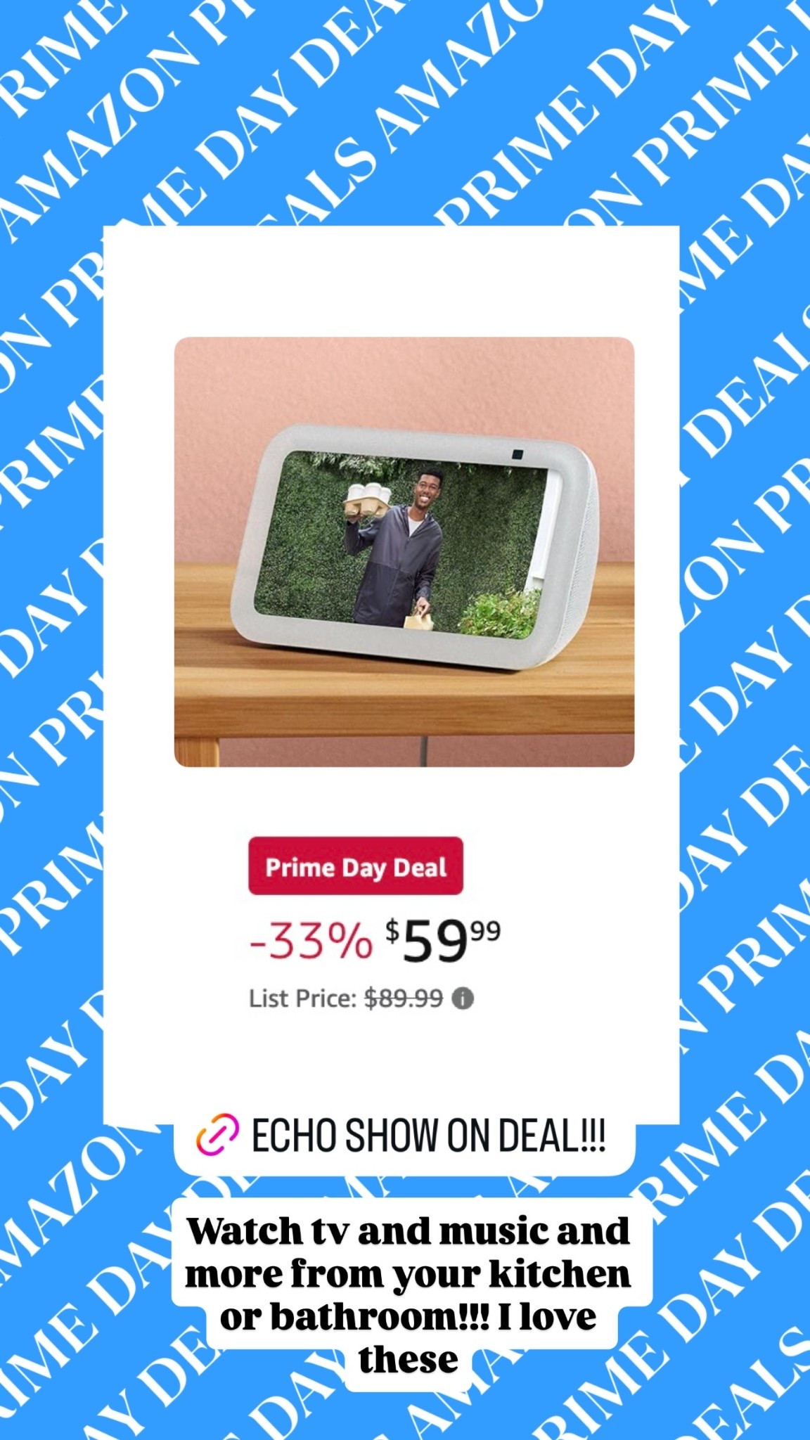 Amazon Echo Show!! Watch tv and music and more from your kitchen or bathroom!!! I love these - on Prime Day Deal!!

#LTKHome #LTKSaleAlert