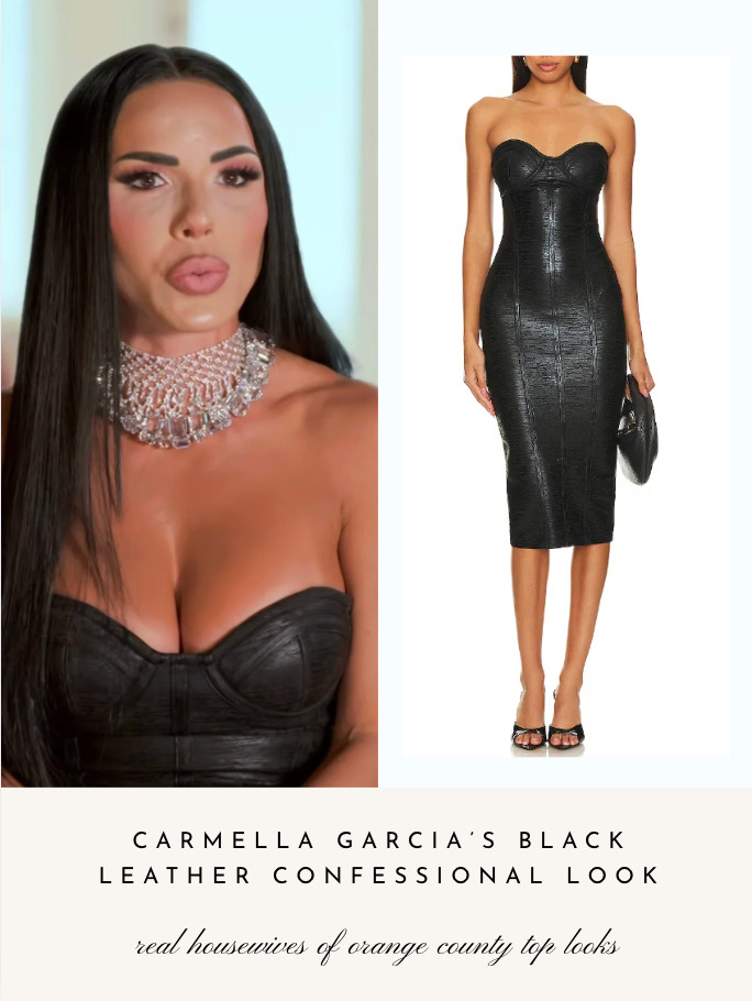 Carmella Garcia's Black Leather Confessional Look 

 
