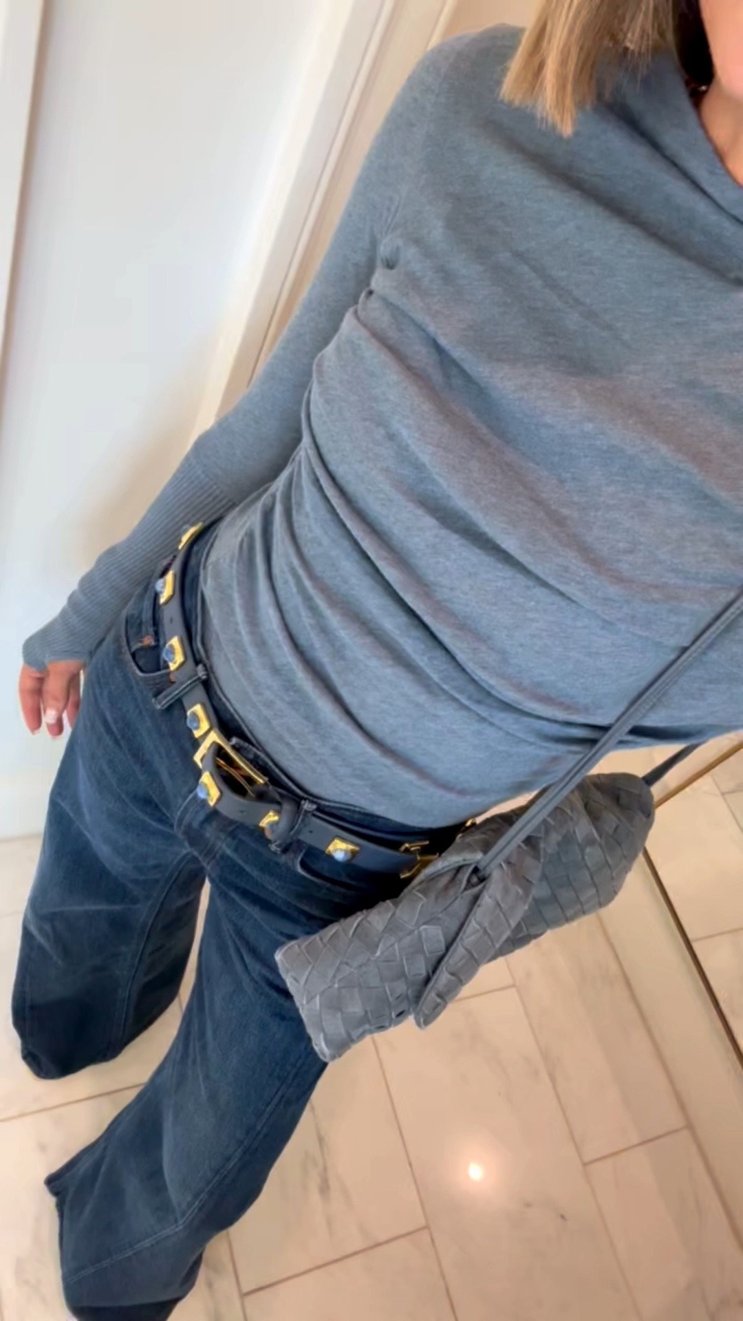 Outfit of the day! Wearing my favorite wide leg jeans in a darker wash for fall.

#LTKootd