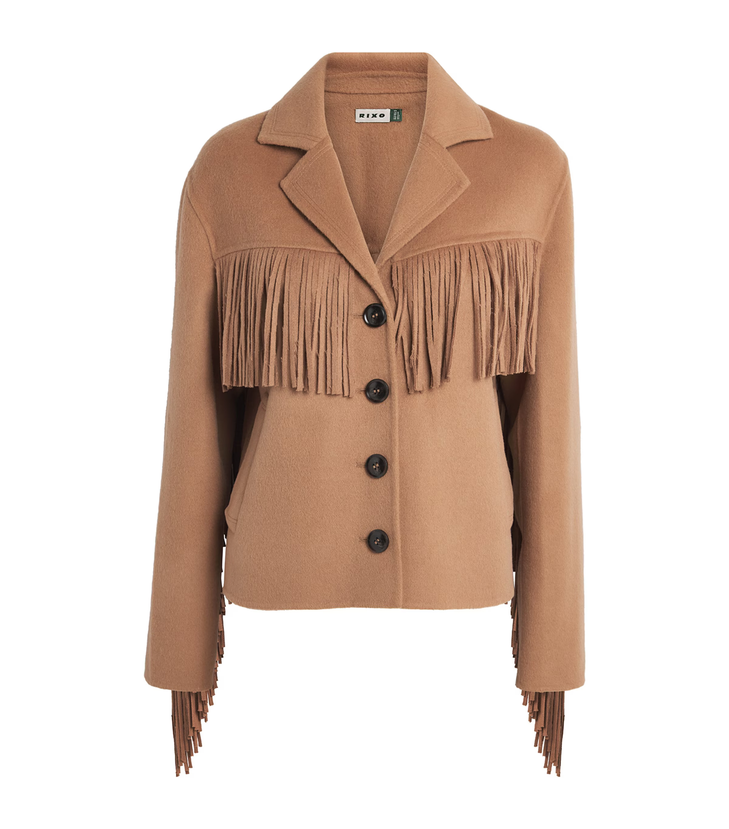 Rixo Wool-Blend Fringe Ashleigh Jacket | Harrods