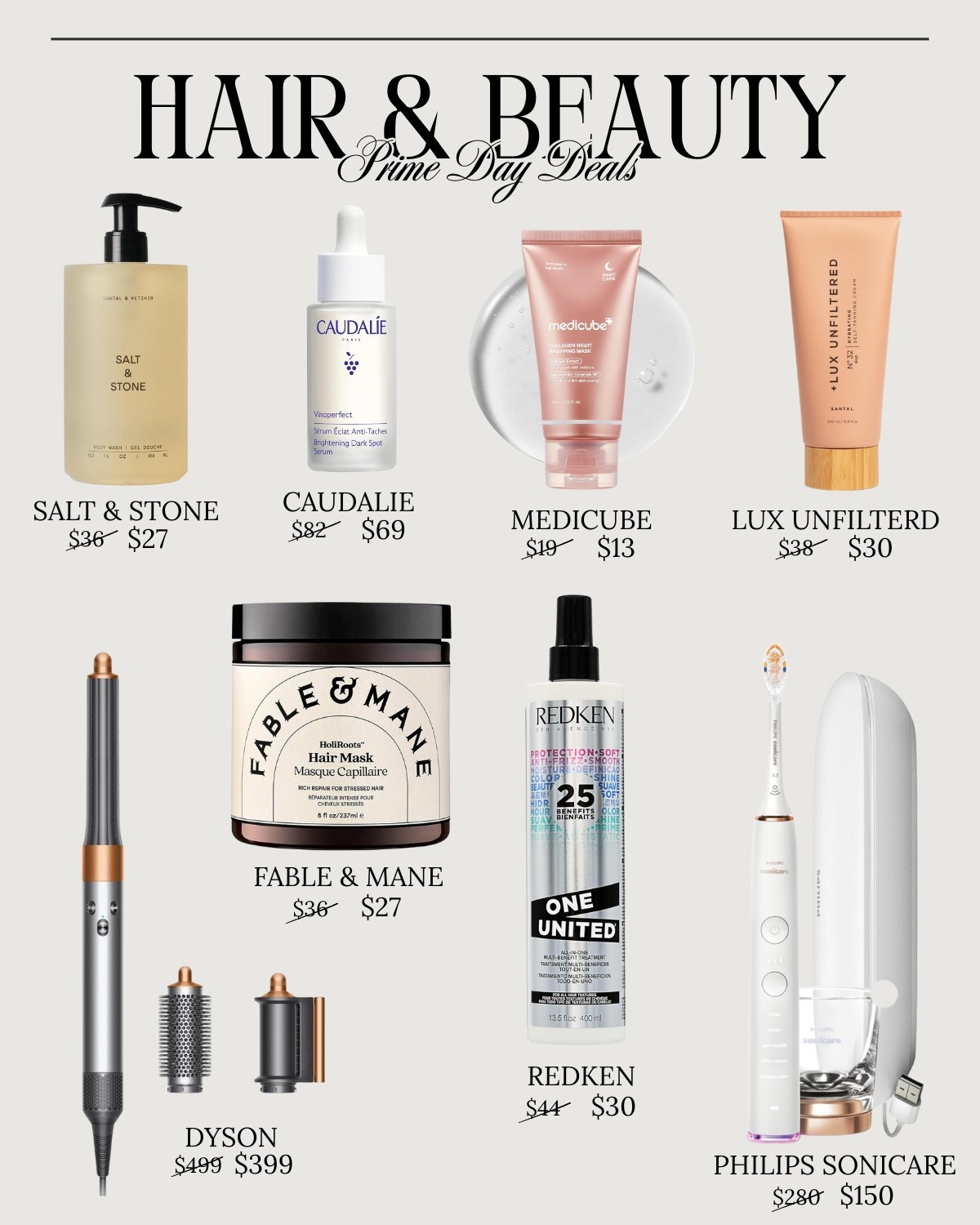 Your Prime Day beauty edit is here 💅🏼✨

From the Dyson Airwrap (yep, on SALE) to clean beauty faves and viral skincare—these are the beauty deals worth shopping now.

📦 Add to cart fast—some of these are limited-time lightning deals!

#PrimeDayBeauty #AmazonDeals #LTKSkincare #HairGoals #LTKBeautyFinds #InfluencerApproved

#LTKSaleAlert #LTKFindsUnder100 #LTKBeauty