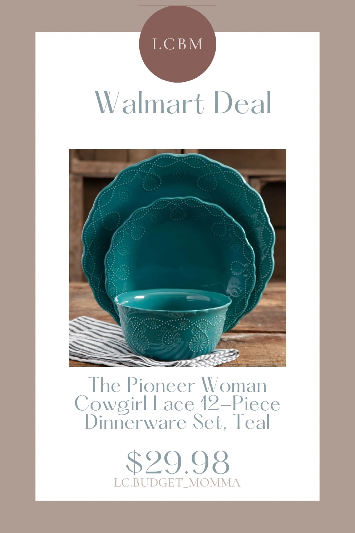 Pioneer woman outlet cowgirl lace dinnerware