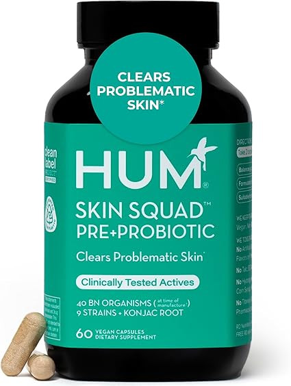 HUM Skin Squad Probiotics for Women and Men, Skin Care Supplement for Clear Complexion & Gut Heal... | Amazon (US)