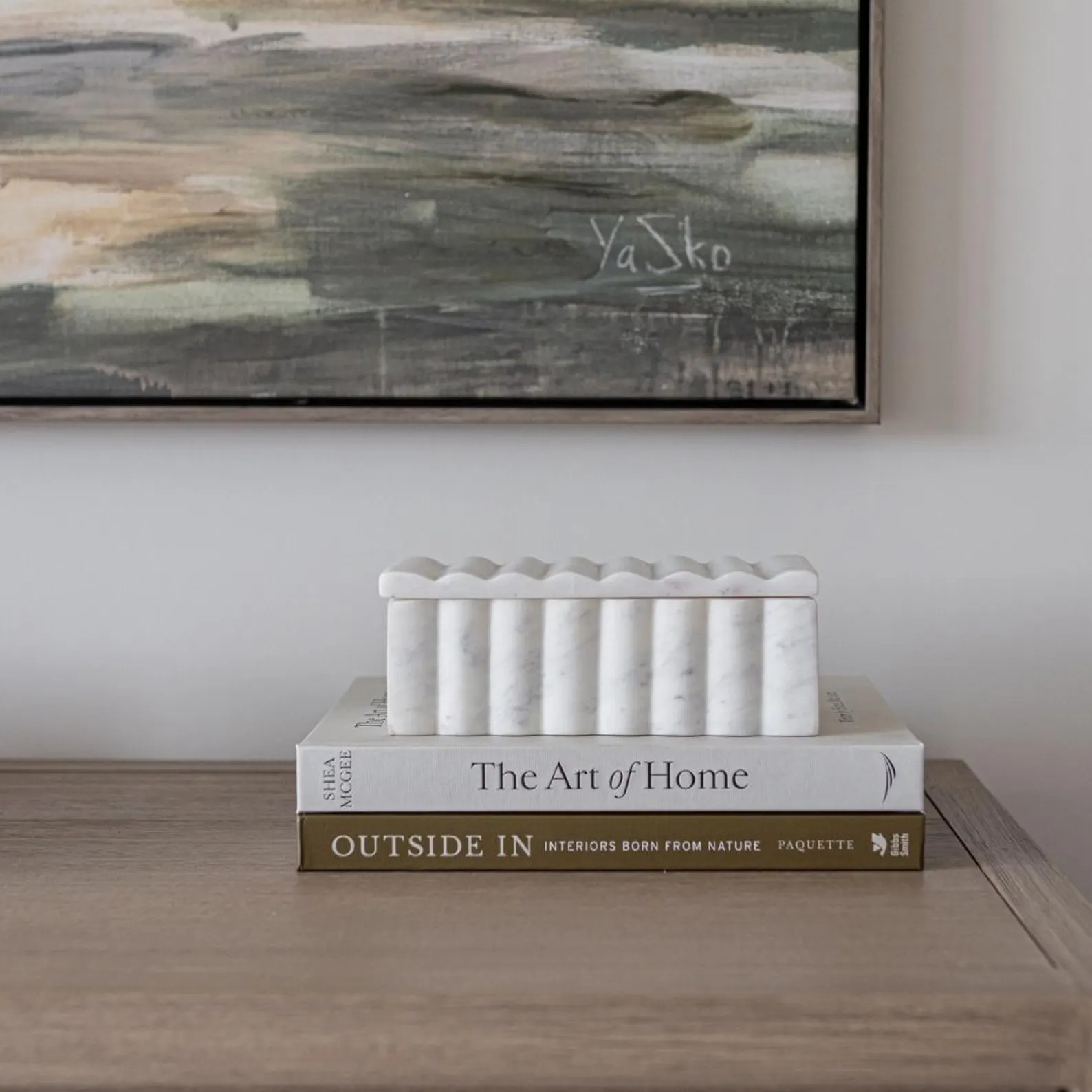 Marble Fluted Decor Box White - Etsy | Etsy (US)