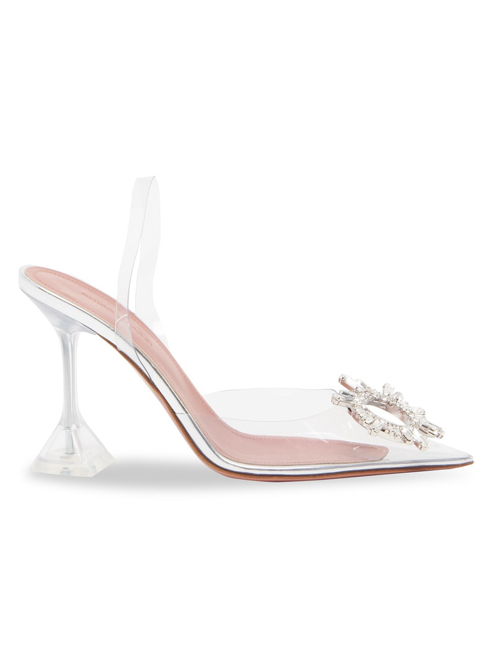 Women's Begum 95MM Crystal-Embellished Slingback Pumps - Transparent - Size 6.5 | Saks Fifth Avenue