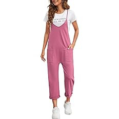 Nirovien Womens Oversized Sleeveless Jumpsuits Spaghetti Strap Wide Leg Rompers with Pocket One P... | Amazon (US)