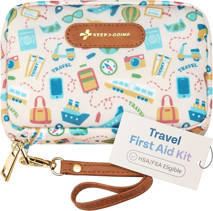 KeepGoing Travel First Aid Kit for Car, Home, Hiking, Camping and Outdoor Emergencies - First Aid... | Amazon (US)